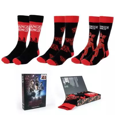 Pack de calcetines Stranger Things tres diseños únicos